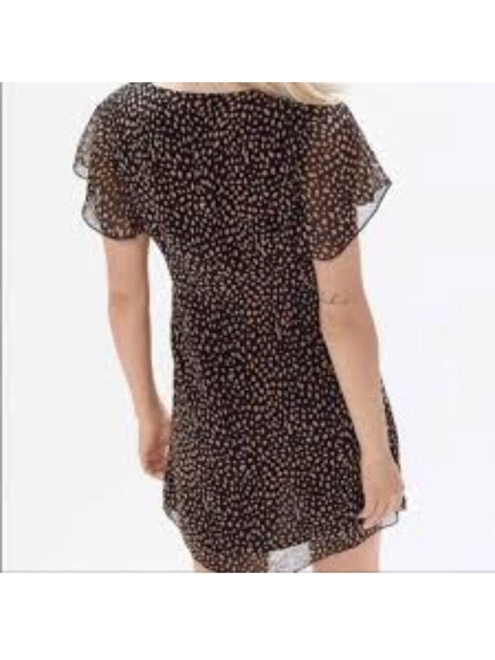 Urban outfitters chiffon patterned cap sleeve sundress size xs